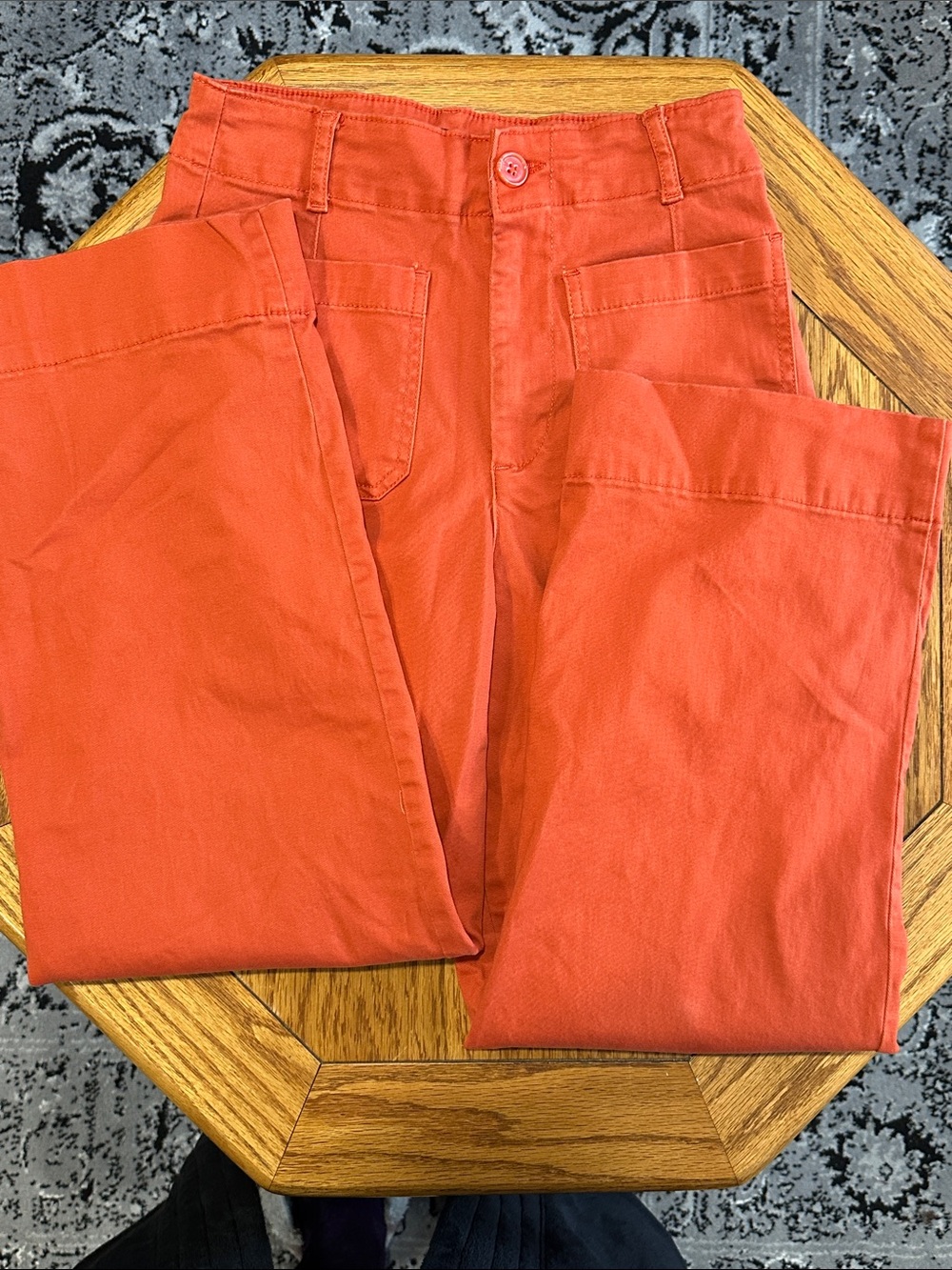 *BAGATELLE COLLECTION* Rust Orange High-Rise Wide Leg Pants Size 4 - Picture 4 of 7